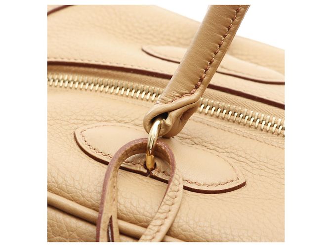 Borsa Hermès Omnibus GM in taurillon Clémence e lana Beige - vista 16