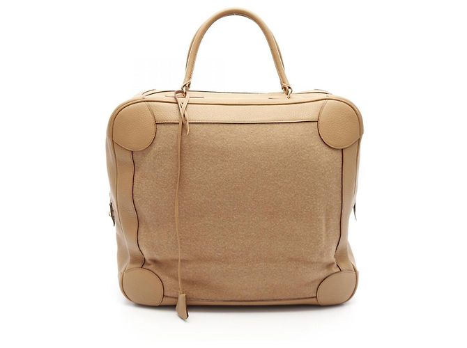 Borsa Hermès Omnibus GM in taurillon Clémence e lana Beige - vista 2