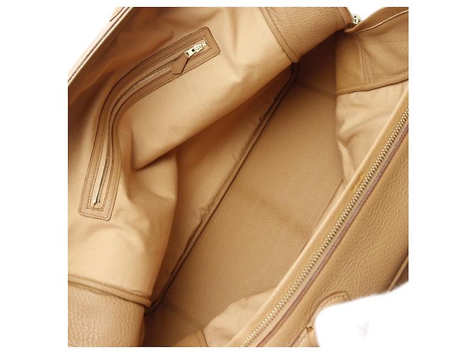 Borsa Hermès Omnibus GM in taurillon Clémence e lana Beige - vista 6