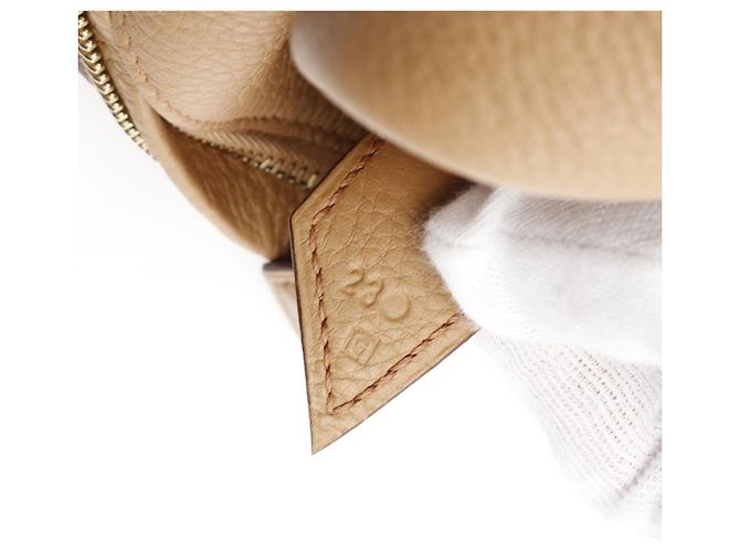 Borsa Hermès Omnibus GM in taurillon Clémence e lana Beige - vista 7