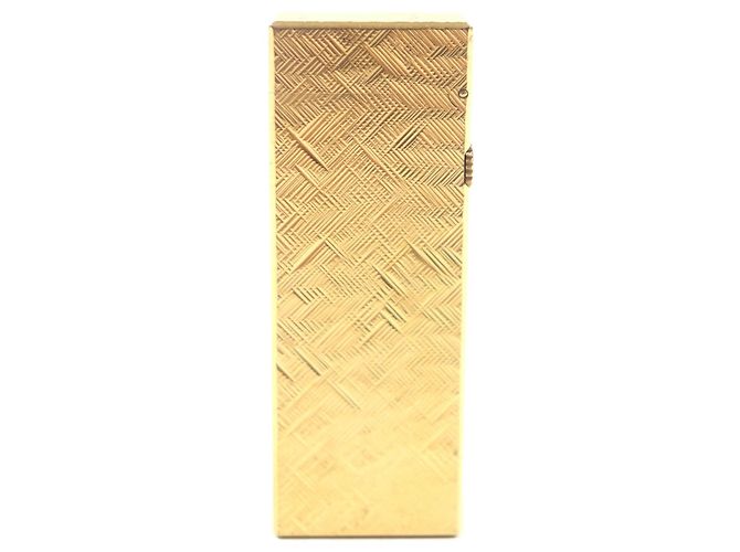 Alfred Dunhill Briquet à motif intégral Dunhill Square Doré - vue 2
