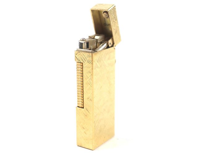 Alfred Dunhill Briquet à motif intégral Dunhill Square Doré - vue 4