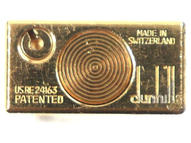 Alfred Dunhill Briquet à motif intégral Dunhill Square Doré - vue 6