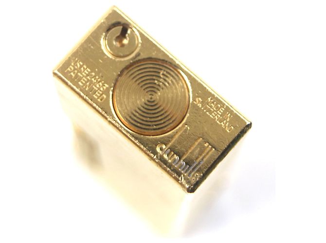 Alfred Dunhill Briquet à motif intégral Dunhill Square Doré - vue 7