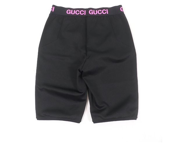 Shorts da biker in cotone con design del logo Gucci Nero - vista 2
