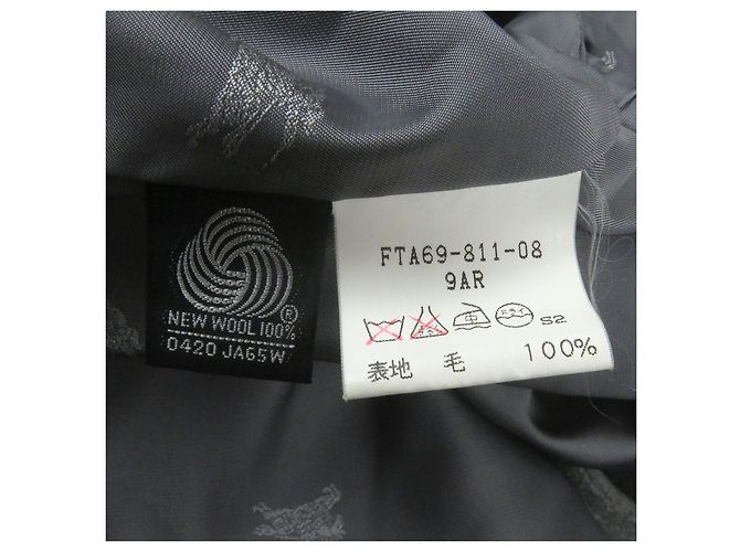 Abrigo Burberrys de cachemira Castaño Gris - vista 7