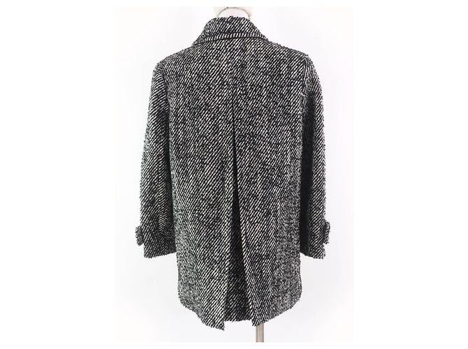 Burberry London Nova check Mohair Wool Coat Black - view 3