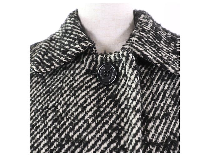 Burberry London Nova check Mohair Wool Coat Black - view 4