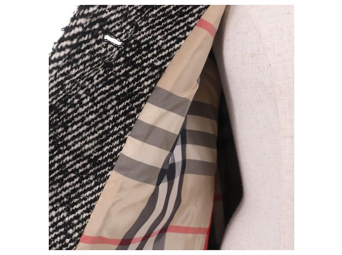 Burberry London Nova check Mohair Wool Coat Black - view 5