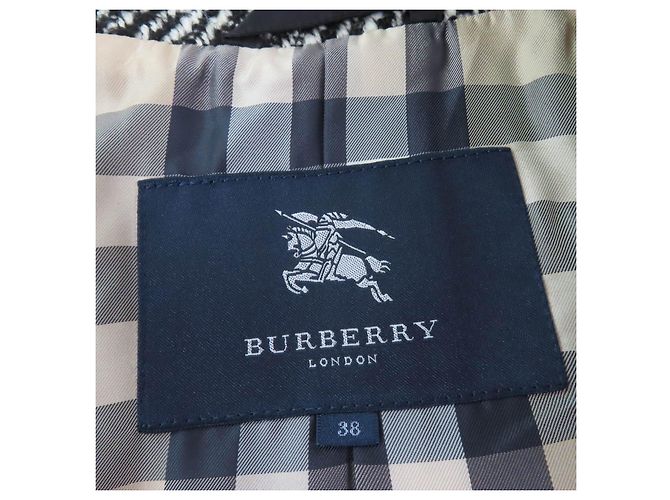 Burberry London Nova check Mohair Wool Coat Black - view 7