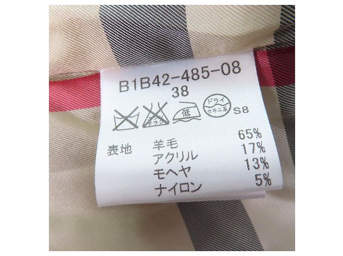 Burberry London Nova check Mohair Wool Coat Black - view 8