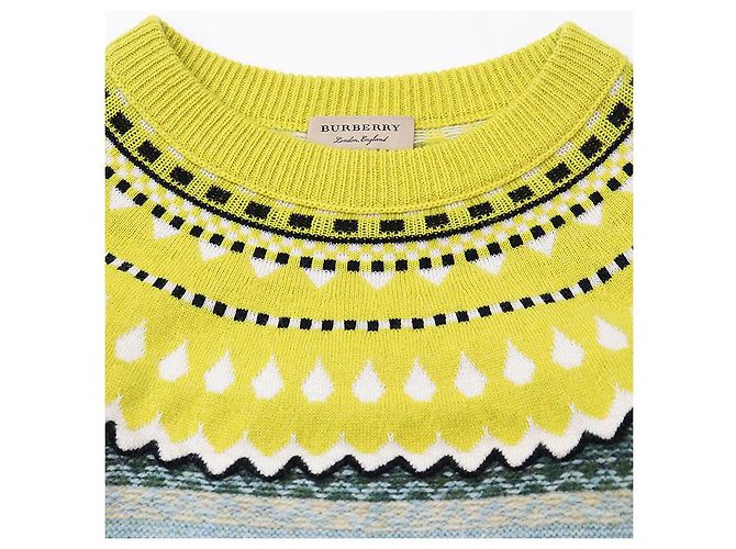 Pullover in cashmere e lana Burberry Multicolore - vista 2