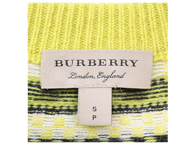 Pullover in cashmere e lana Burberry Multicolore - vista 3