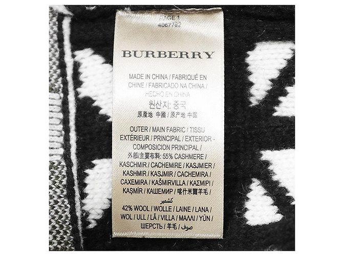 Pullover in cashmere e lana Burberry Multicolore - vista 7