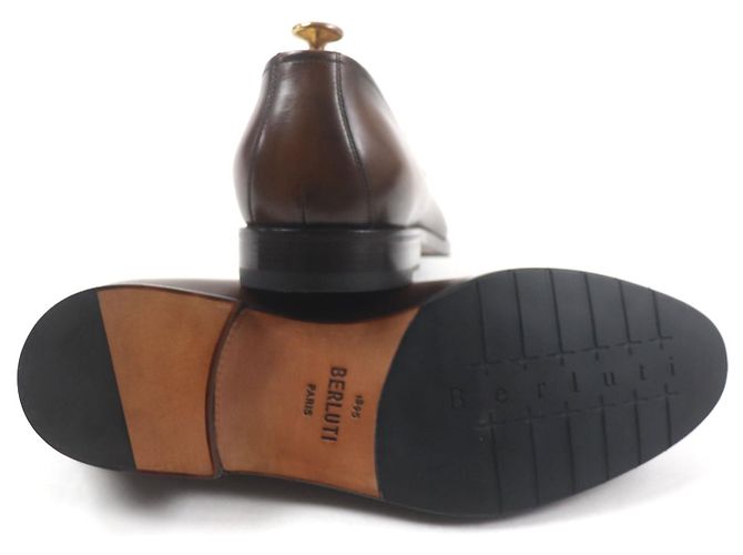 Autre Marque Berluti Refret Patina Leder Slipper Braun - Ansicht 5