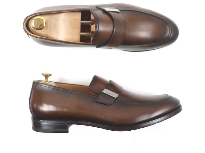 Autre Marque Berluti Refret Patina Leder Slipper Braun - Ansicht 6