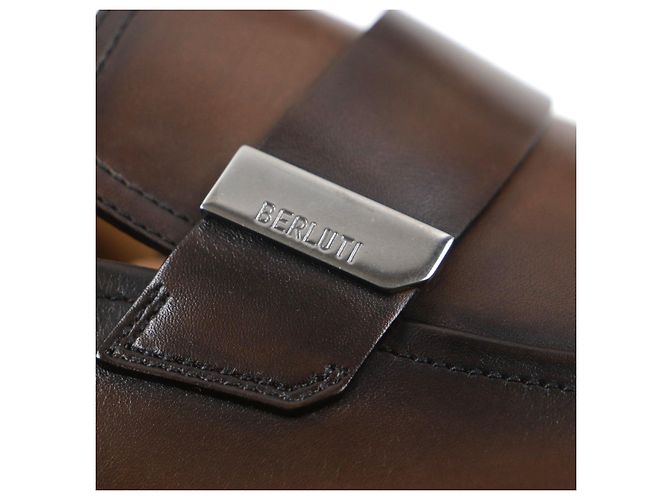 Autre Marque Berluti Refret Patina Leder Slipper Braun - Ansicht 7