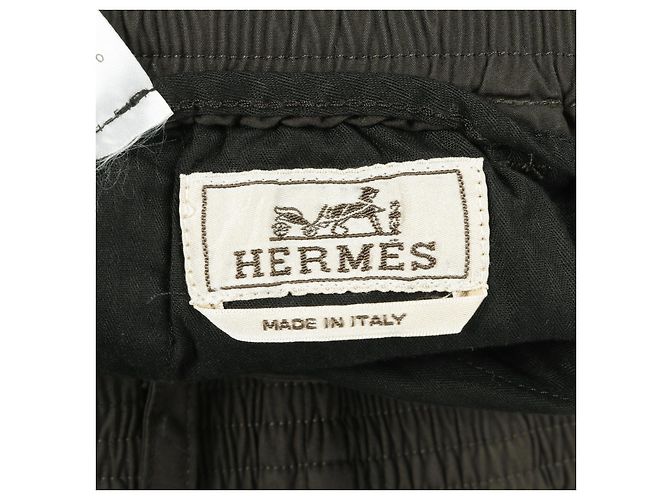 Pantalones de algodón Hermès Verde - vista 3
