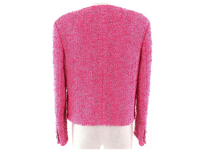 Chaqueta de algodón tweed COCO Mark de Chanel Rosa - vista 3