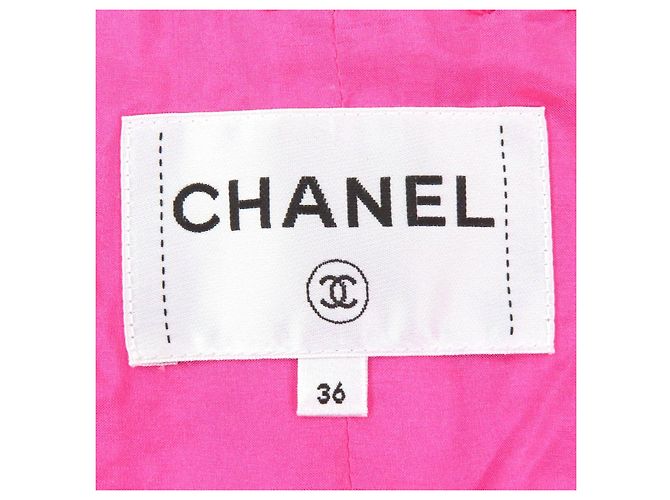 Chaqueta de algodón tweed COCO Mark de Chanel Rosa - vista 7