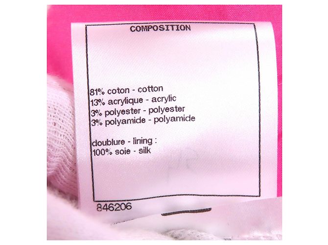 Chaqueta de algodón tweed COCO Mark de Chanel Rosa - vista 9