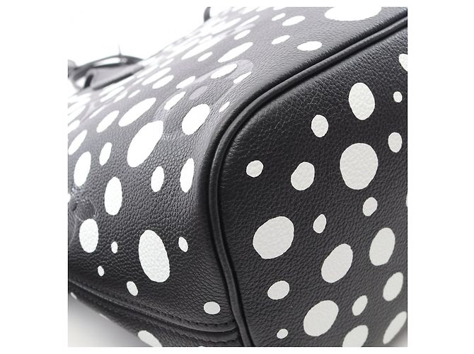 Bolso tote limitado LOUIS VUITTON × yayoi kusama Neverfull MM Monogram Empreinte Negro Blanco - vista 5