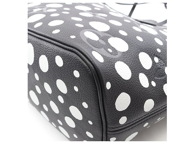 Bolso tote limitado LOUIS VUITTON × yayoi kusama Neverfull MM Monogram Empreinte Negro Blanco - vista 6