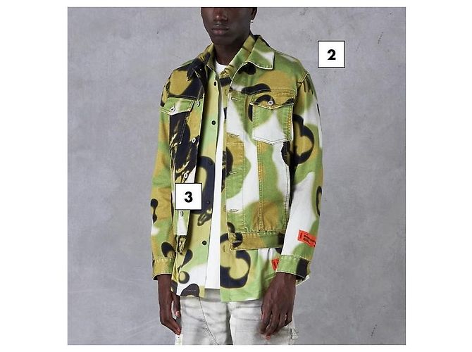 Autre Marque Chaqueta de denim HERON CAMO de Heron Preston Verde - vista 3