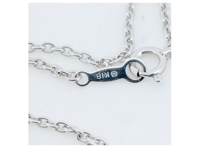 Collana in perle e diamanti in oro bianco Au750 Mikimoto Argento - vista 3