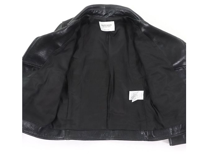 Autre Marque Lammleder Kinderjacke Beautiful People Schwarz - Ansicht 4