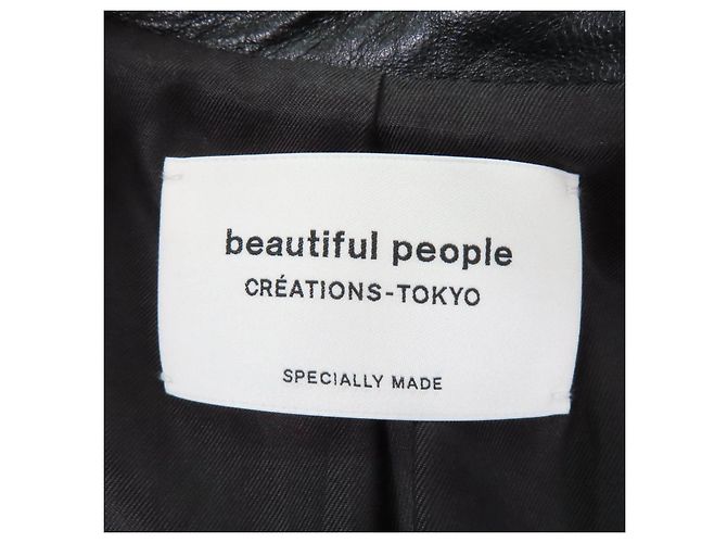 Autre Marque Lammleder Kinderjacke Beautiful People Schwarz - Ansicht 6
