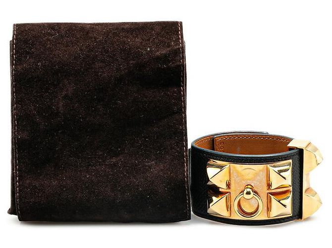 Ring Bracciale Collier de Chien Epsom Hermès Nero - vista 9