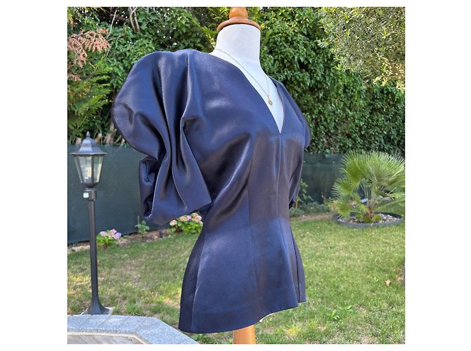 Top Jacquemus per Donna in Ottime Condizioni Blu Marino Collo a V L'Amore di un Gitano - vista 2