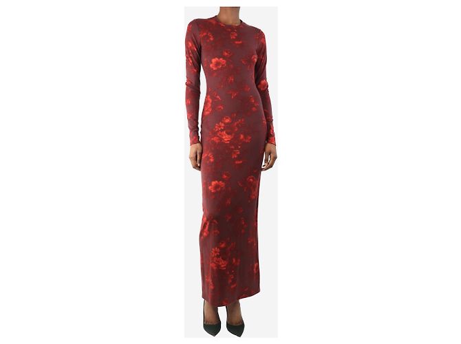 Reformation Rotes Tommie Strick-Maxikleid - Größe XS - Ansicht 3