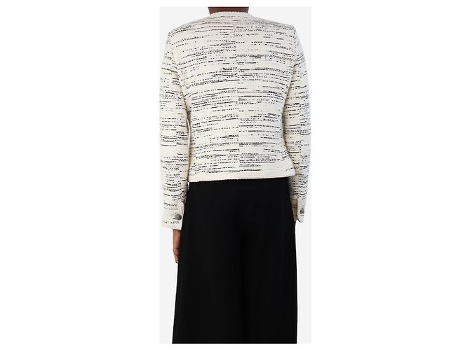 Ba&Sh Ecru Roza Tweed-Jacke - Größe UK 6 Roh - Ansicht 2