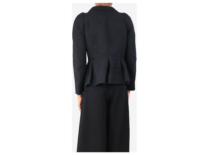 Marni Schwarze Alpaka-Jacke - Größe UK 6 - Ansicht 2