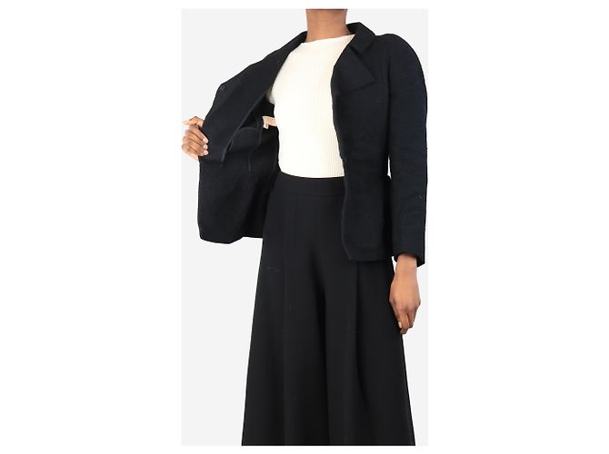 Marni Schwarze Alpaka-Jacke - Größe UK 6 - Ansicht 4