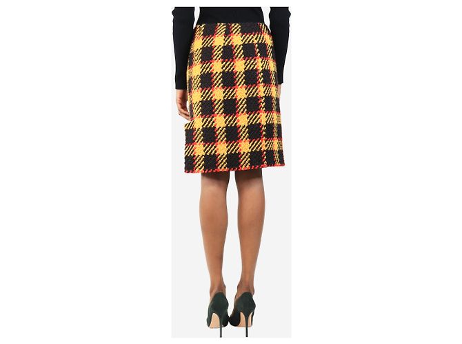 Marni Bunt karierte Bleistiftrock aus Bouclé - Größe UK 6 Mehrfarben - Ansicht 3