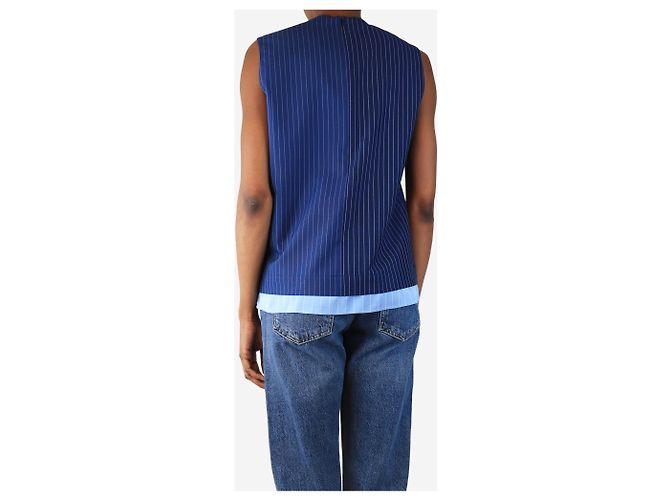Marni Top sin mangas a rayas azules - talla UK 6 - vista 2