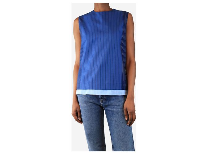 Marni Top sin mangas a rayas azules - talla UK 6 - vista 3