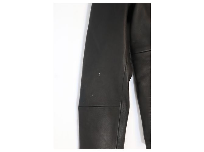 Samsoe & Samsoe Schwarze Leder-Bikerjacke - Größe XS - Ansicht 5