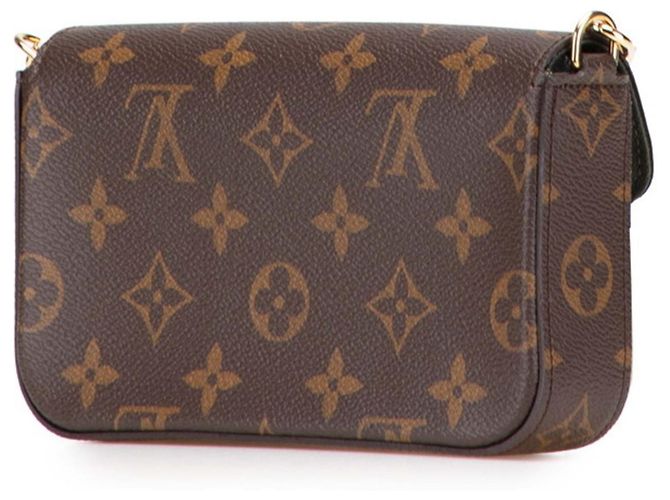 Borsa a tracolla Louis Vuitton Monogram Multi Pochette Felicie Marrone Cachi Monogramma - vista 2