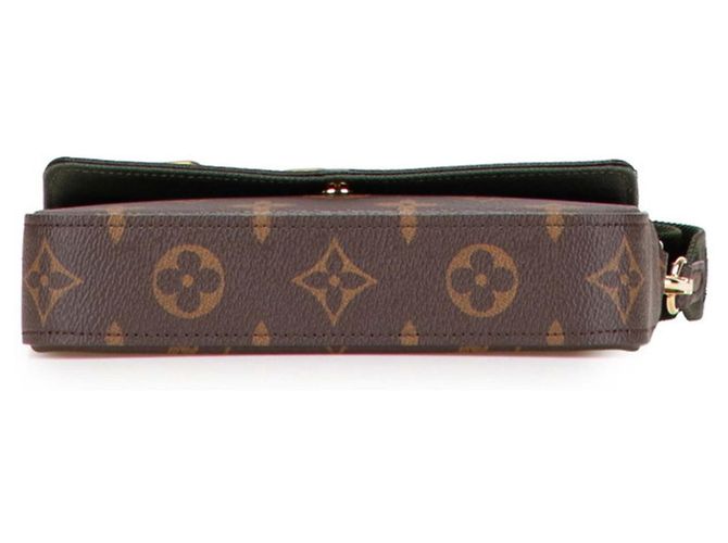 Borsa a tracolla Louis Vuitton Monogram Multi Pochette Felicie Marrone Cachi Monogramma - vista 3