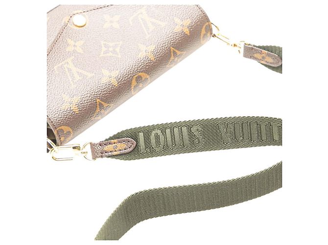 Borsa a tracolla Louis Vuitton Monogram Multi Pochette Felicie Marrone Cachi Monogramma - vista 4