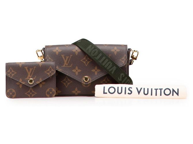 Borsa a tracolla Louis Vuitton Monogram Multi Pochette Felicie Marrone Cachi Monogramma - vista 8