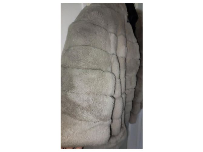 Milady Kurze Jacke aus Raccoon Fell beige - Ansicht 4