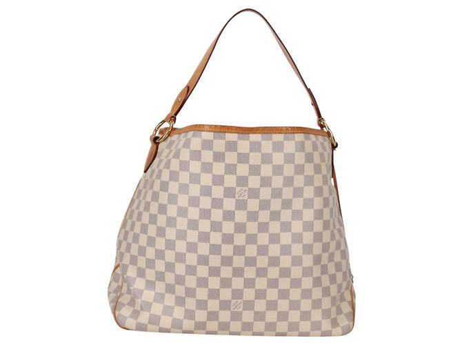 Borsa Louis Vuitton Delightful NM Damier MM Bianco - vista 2