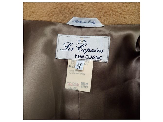 Casaco vintage de lã e alpaca Les Copains dos anos 80/90 Marrom Bege - vista 3