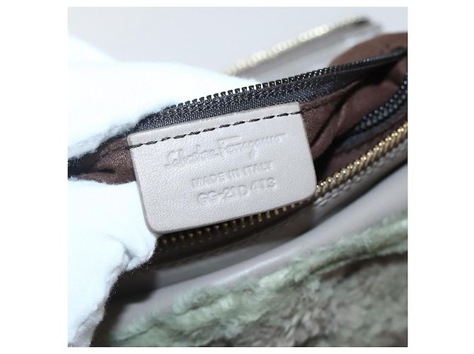 Salvatore Ferragamo Vala Pelle Beige - vista 7