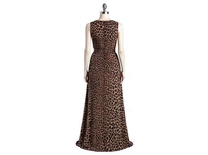 Roberto Cavalli Abendkleid Leopard Print Braun - Ansicht 3